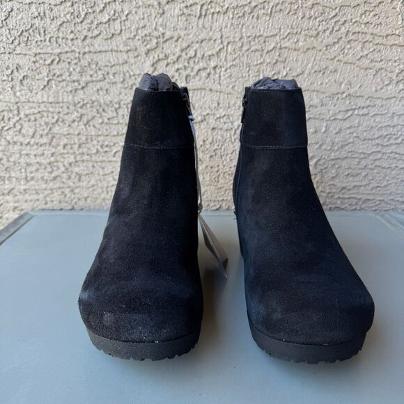 Birkenstock Papillio Ebba Wedge Boots Women’s 10US or 41EU Black Suede Leather - Picture 2 of 13